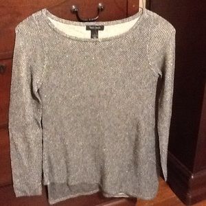 White House Black Market Silver Sweater
